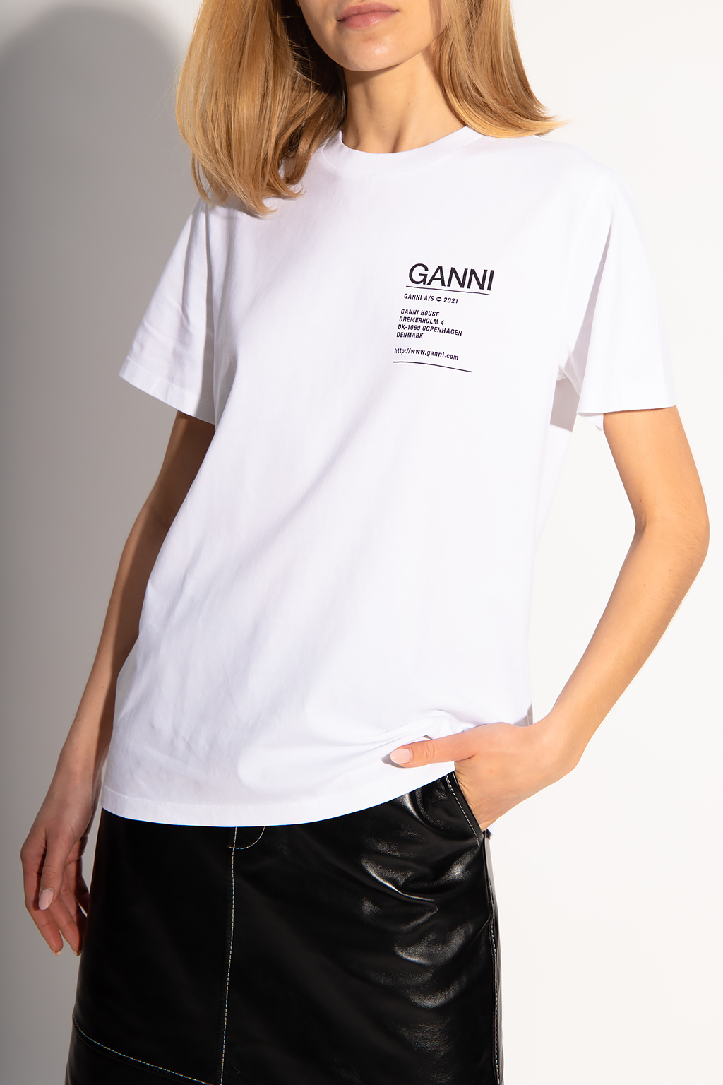 Ganni camouflage short sleeve t shirt