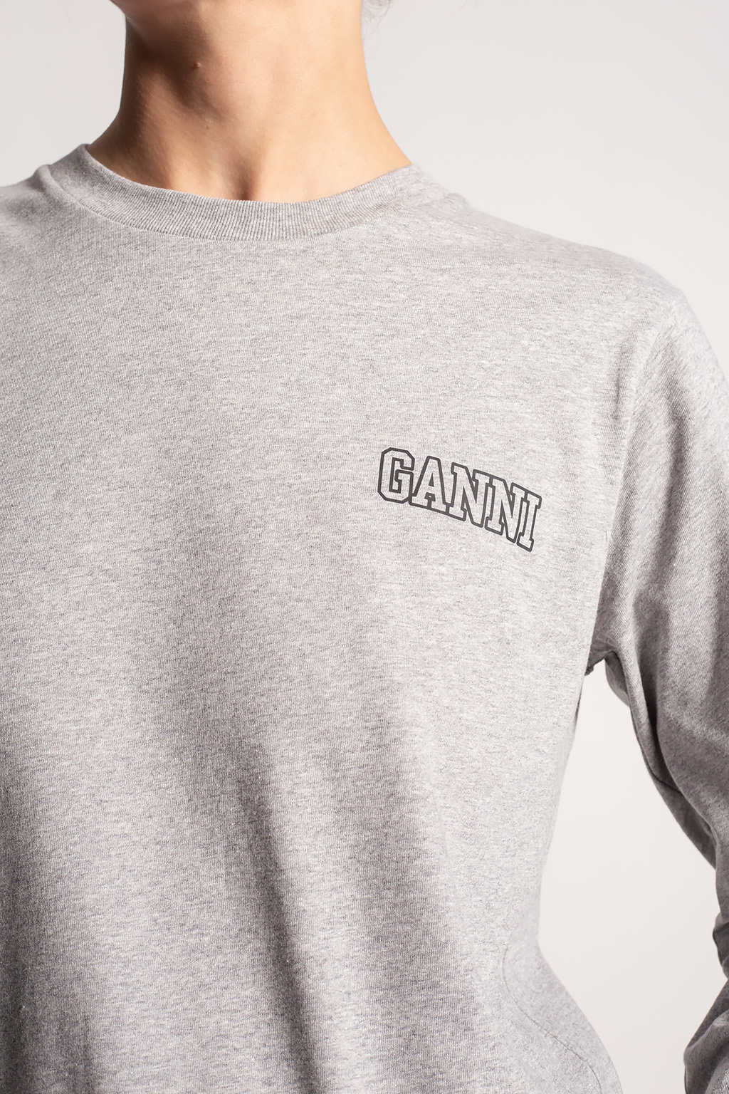 Ganni T-shirt with long sleeves