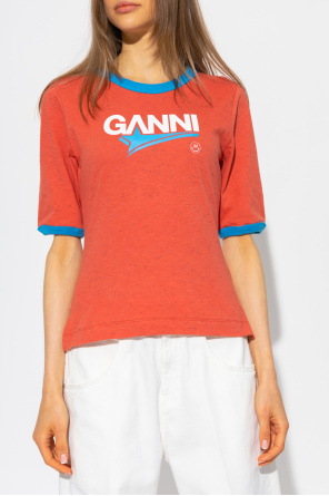 Ganni ETRO embroidered logoT-shirt