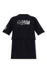 Ganni BLACK Sports T-shirt with logo