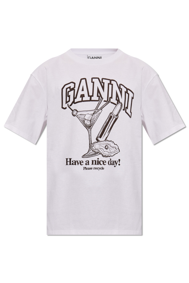T-shirt with logo od Ganni