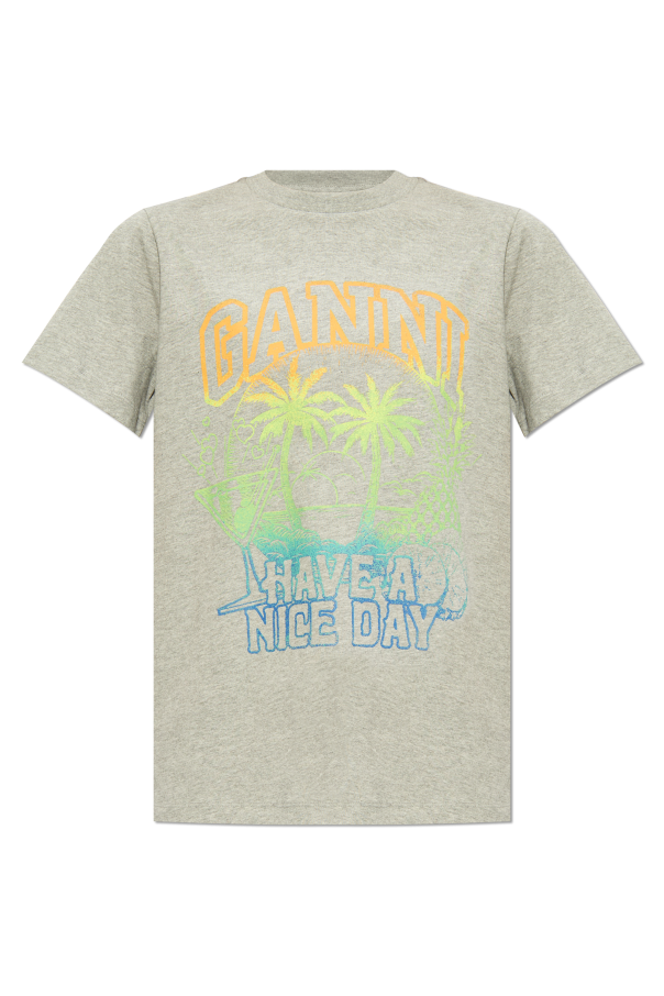 Ganni T-shirt z nadrukiem