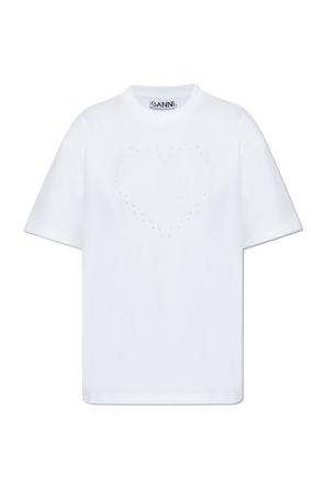 T-shirt with logo and shimmering appliques