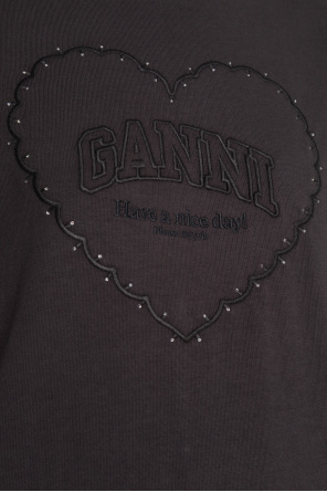 Ganni T-shirt z logo