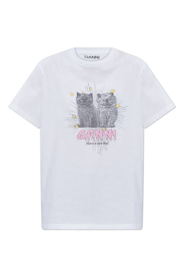 Ganni T-shirt with colorful print