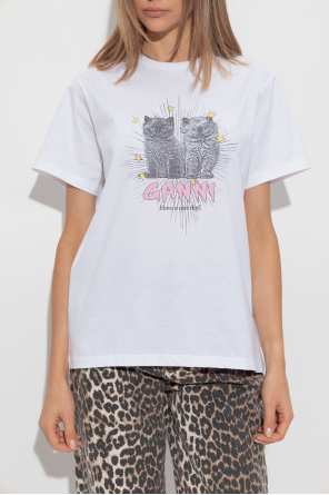 Ganni T-shirt with colorful print