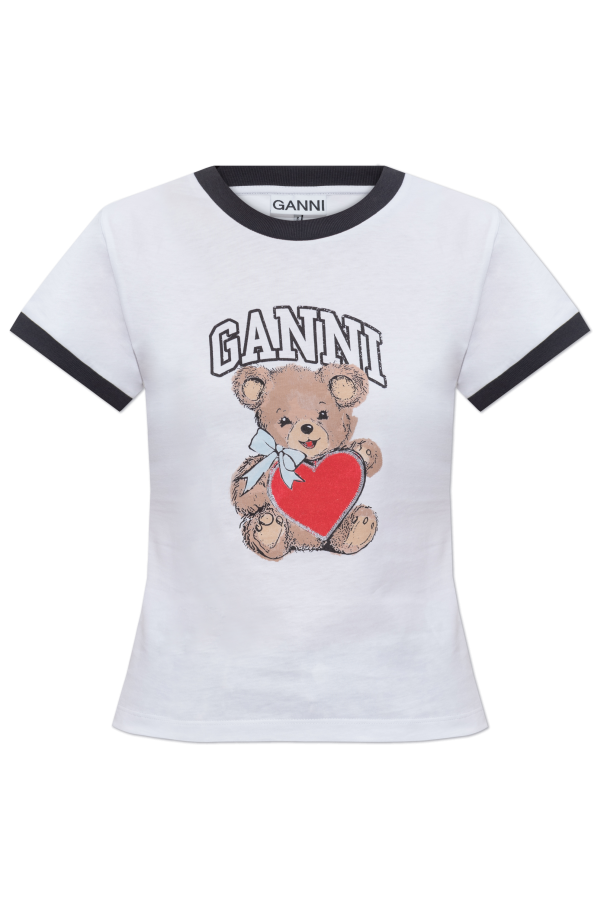 Ganni T-shirt with colourful print