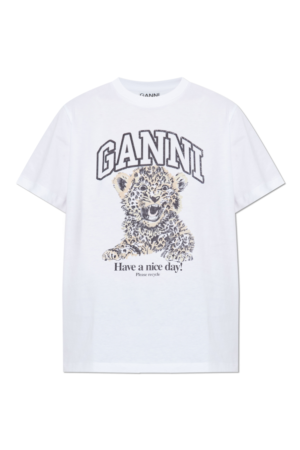 Ganni T-shirt with colourful print