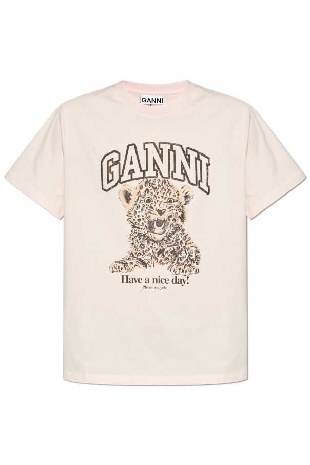 Ganni T-shirt z nadrukiem