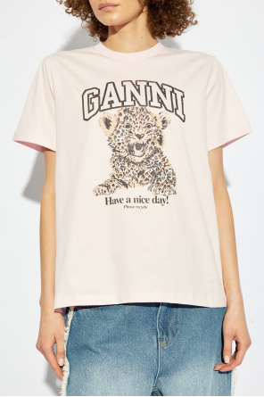 Ganni T-shirt z nadrukiem