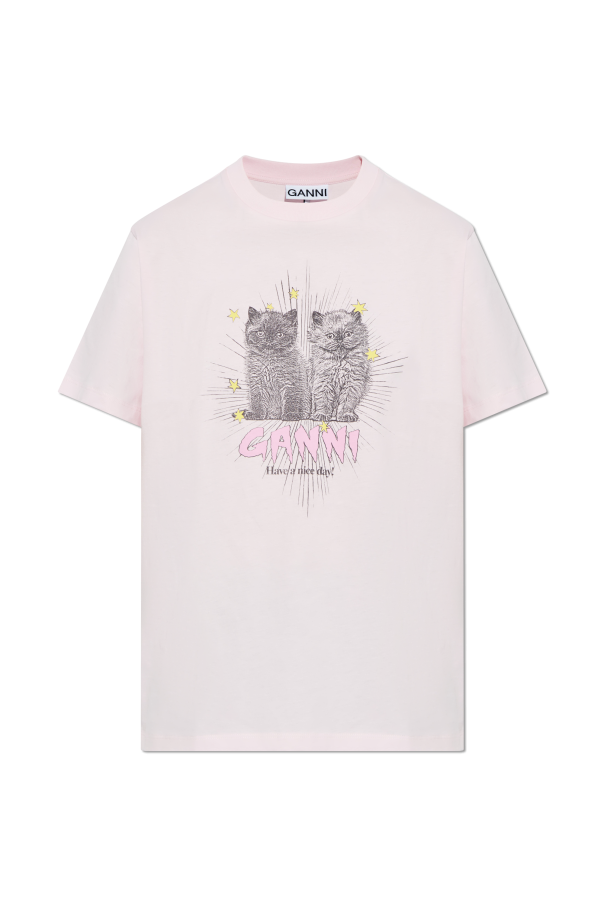 Ganni T-shirt with colorful print