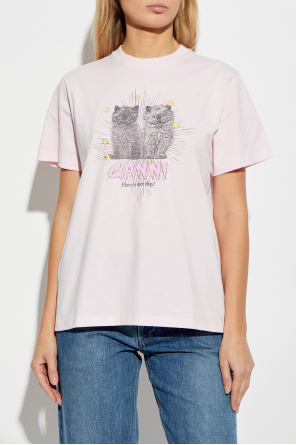 Ganni T-shirt with colorful print