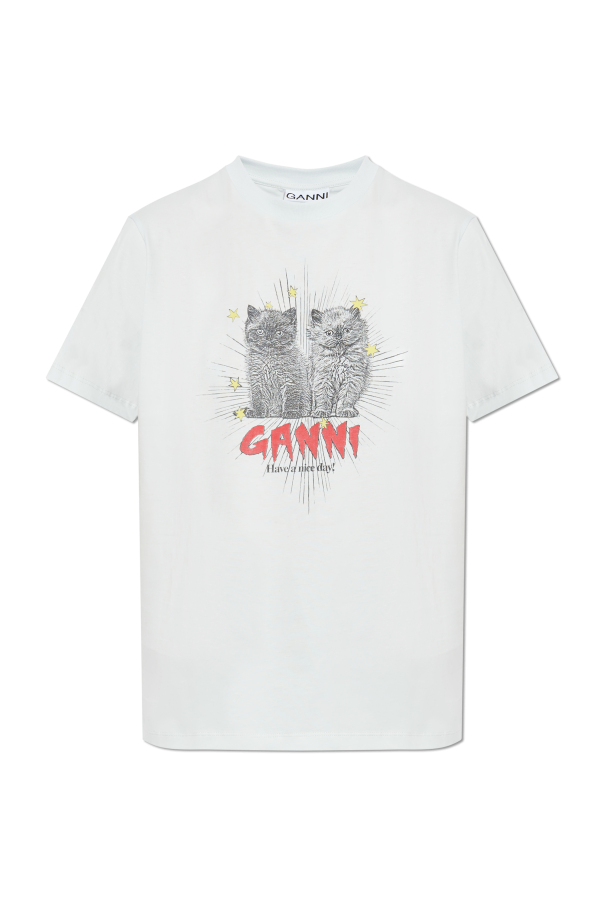 Ganni T-shirt with colorful print