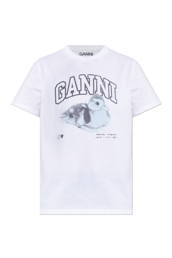 T-shirt with colorful print od Ganni