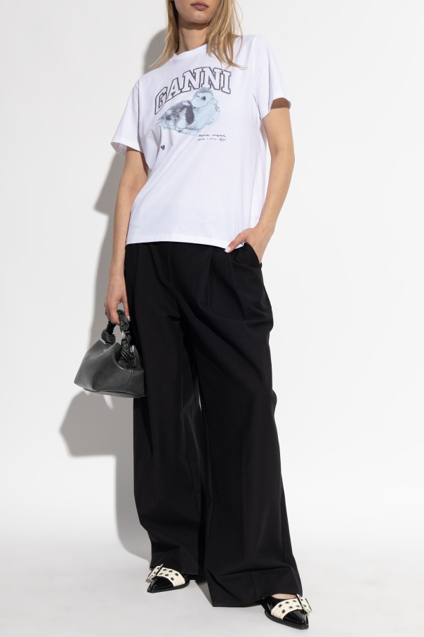 Ganni T-shirt with colorful print