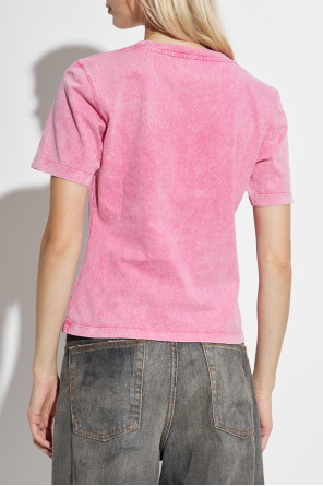 Ganni T-Shirt mit gesticktem Logo