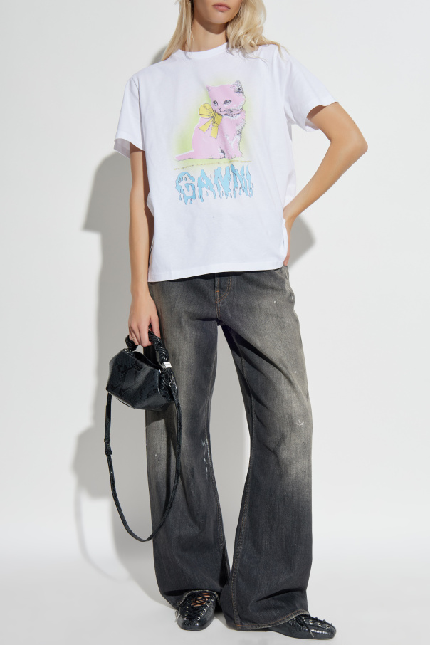 Ganni T-shirt with a colourful print