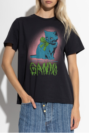 Ganni Camiseta con estampado de colores