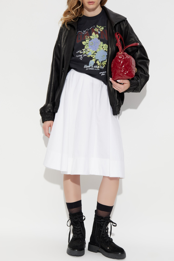 Ganni T-shirt z kolorowym nadrukiem