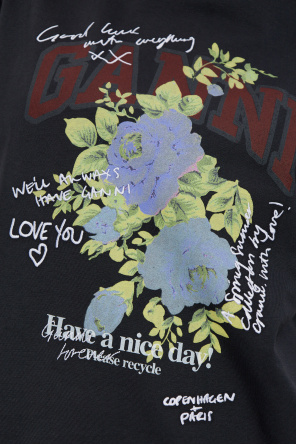 Ganni T-shirt z kolorowym nadrukiem