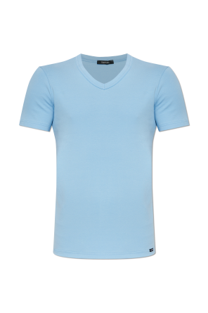 Camiseta lencera con escote en pico