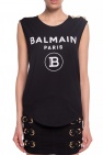 Balmain BLACK Sleeveless top with logo
