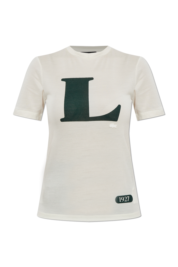 Silk t-shirt with print od LACOSTE RUNWAY