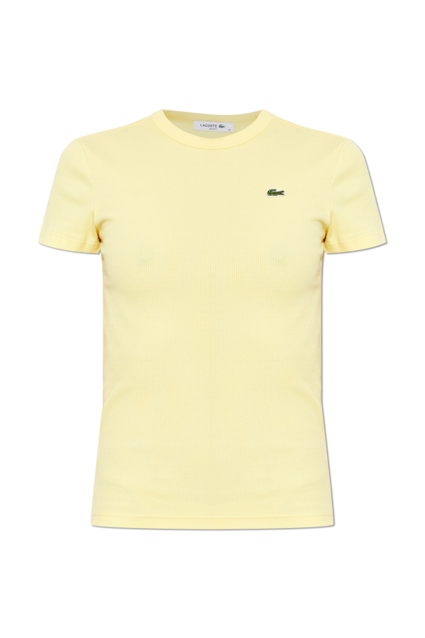 Lacoste Camiseta de canalé de corte ajustado