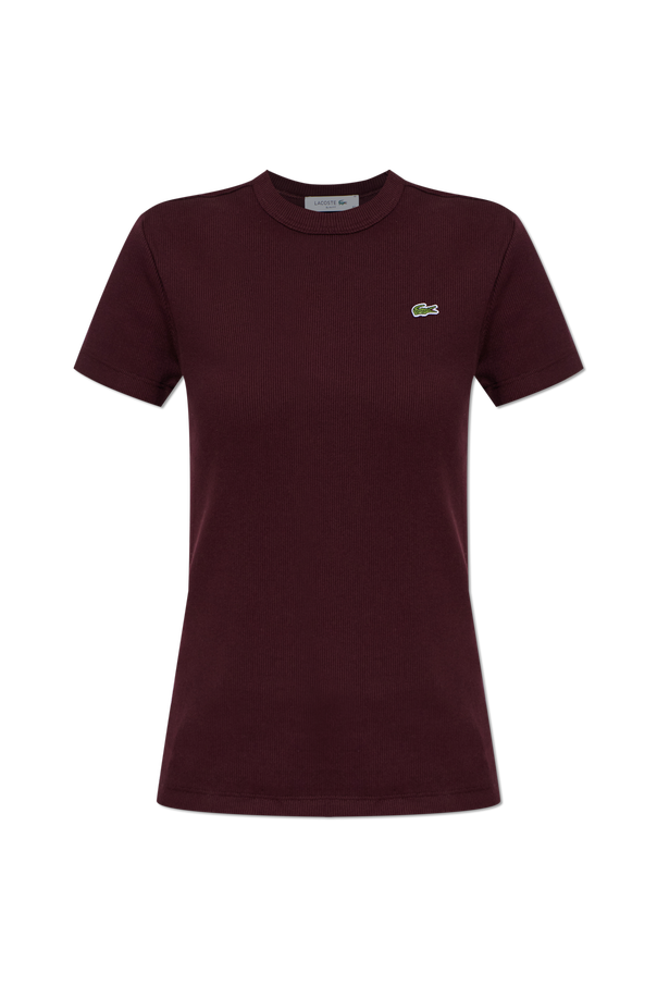 Ribbed top with logo patch od Lacoste