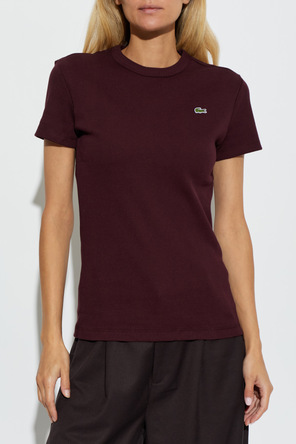 Lacoste Ribbed top with logo patch
