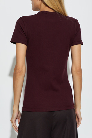 Lacoste Ribbed top with logo patch