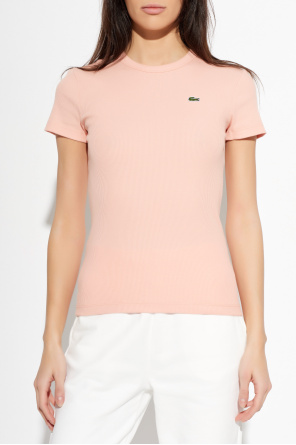 Lacoste Top de canalé de corte ajustado