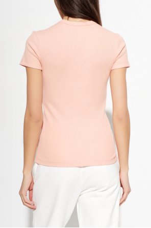 Lacoste Top de canalé de corte ajustado