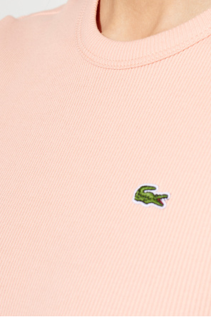 Lacoste Top de canalé de corte ajustado