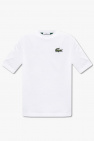 Lacoste T-shirt x National Geographic Polohemd in Weiß mit aufgedrucktem Krokodil-Logo