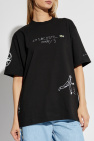LACOSTE RUNWAY BLACK T-shirt with logo