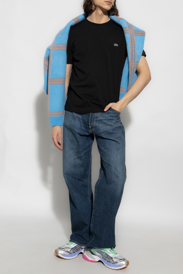 Lacoste Lacoste Bedrucktes Sweatshirt im College-Stil in Khaki