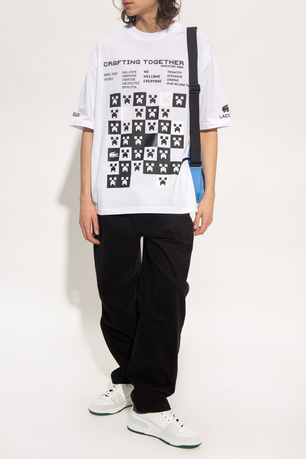 Lacoste White Minecraft Edition Cotton T-Shirt Lacoste