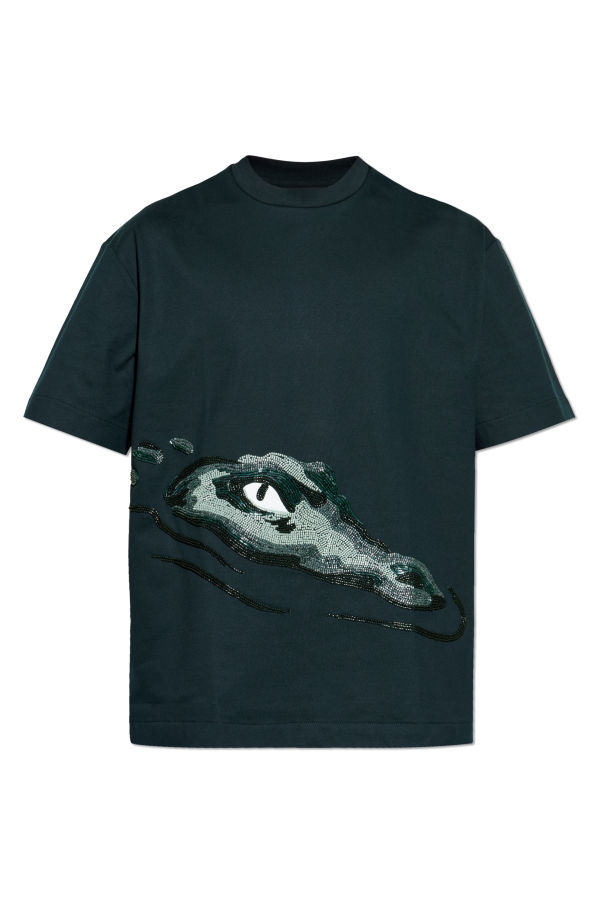 T-shirt with applique od LACOSTE RUNWAY