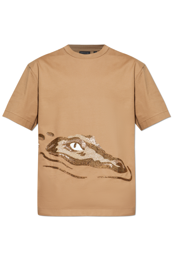 T-shirt with an applique od LACOSTE RUNWAY