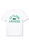 Lacoste Svart t-shirt i pima-bomull med krokodillogga