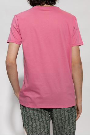 Lacoste CMA Lacoste Szary bawełniany T-shirt z okrągłym dekoltem