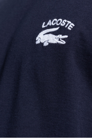 Lacoste Lacoste zip through sweatshirt with large tonal croc in gray