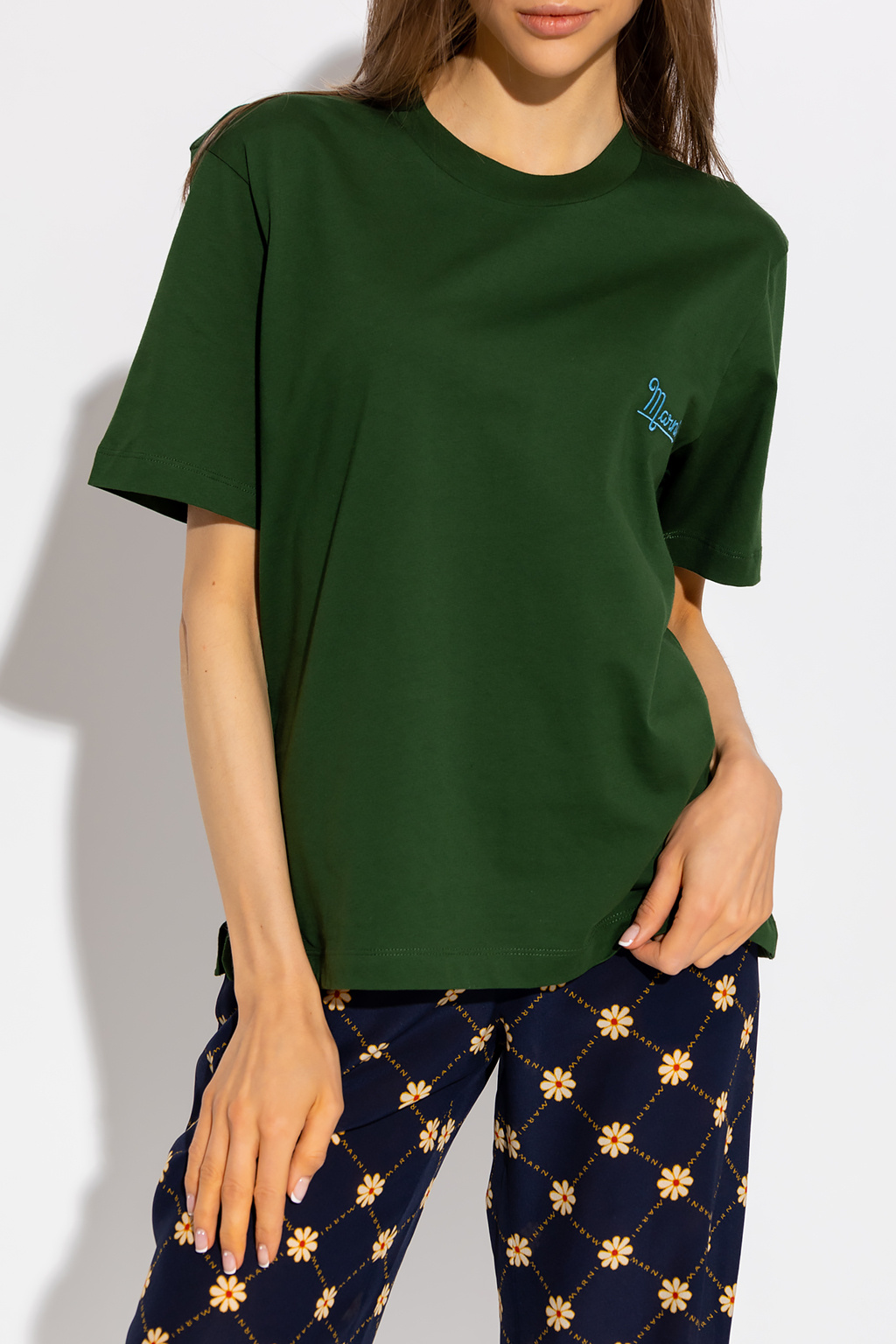 Marni Kids marni tie-dye logo print shirt