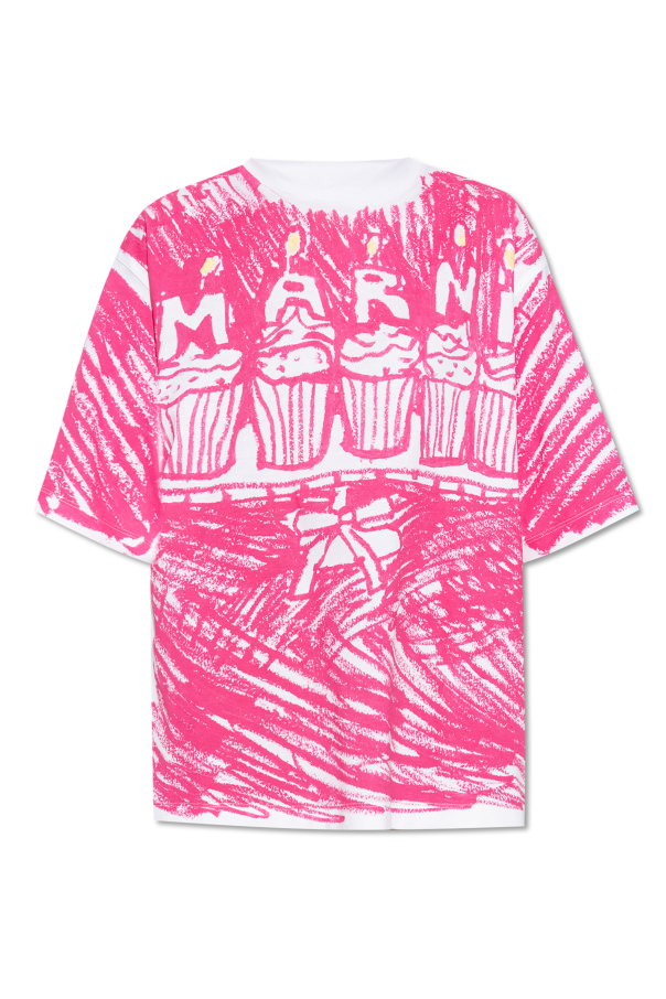 Marni T-shirt z nadrukiem