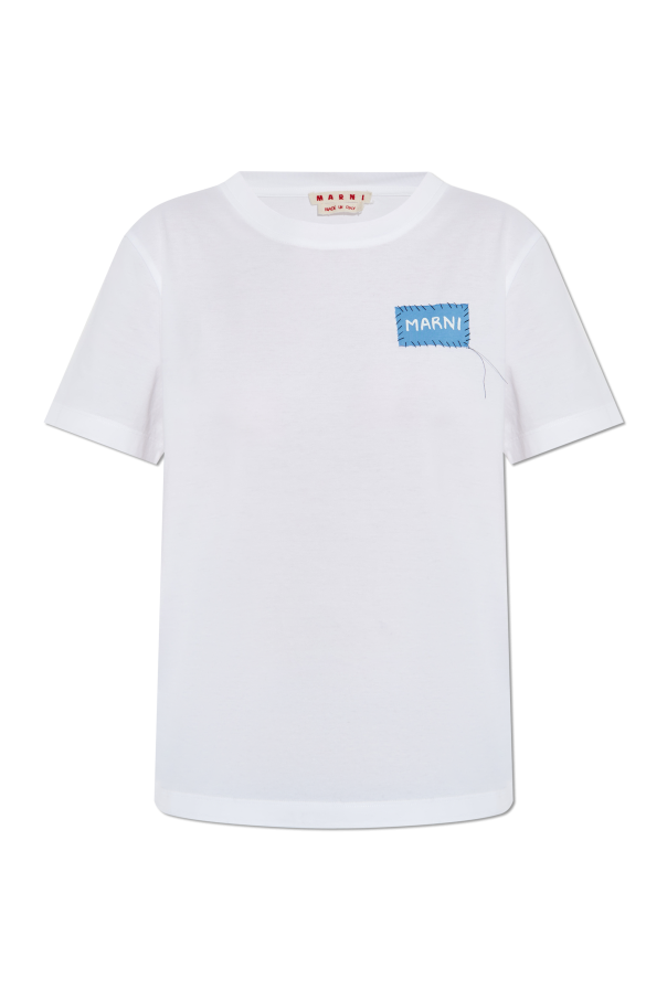 T-shirt with printed logo od Marni