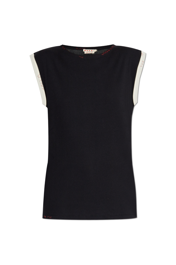 Marni Top with decorative stitching