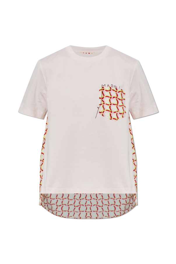 Asymmetrical cut T-shirt od Marni