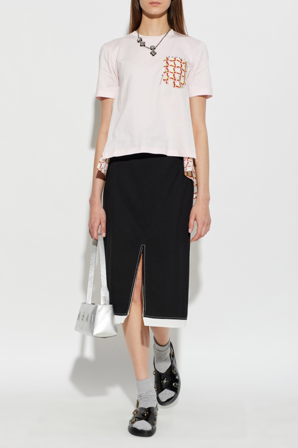 Marni Asymmetrical cut T-shirt