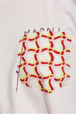 Marni Asymmetrical cut T-shirt